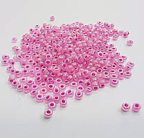 Бісер китайський Finding Розміром 2 мм перламутровий з профарбованою серединкою Рожевий Упаковка 50 грам 61633