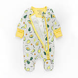 Чоловічок начісний для немовлят на блискавці з авокадо Avocado, фото 2