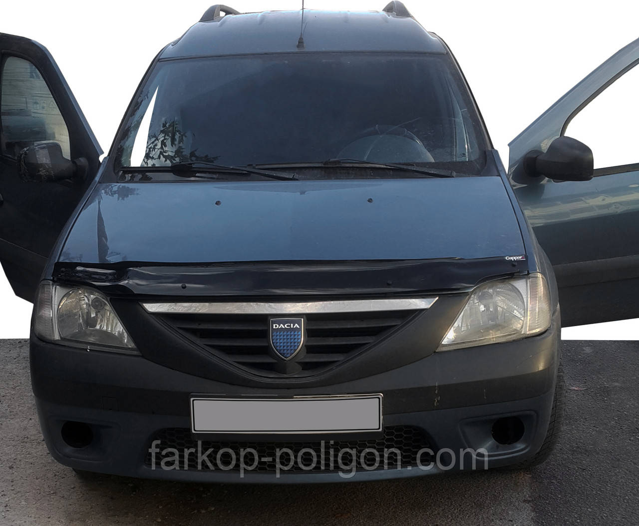 Дефлектор капота (EuroCap) для Renault Logan I 2008-2013 рр