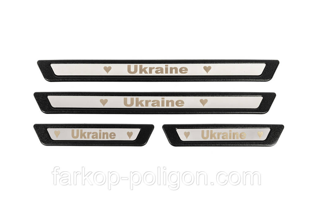 Накладки на пороги (Ukraine, 4 шт., нерж)