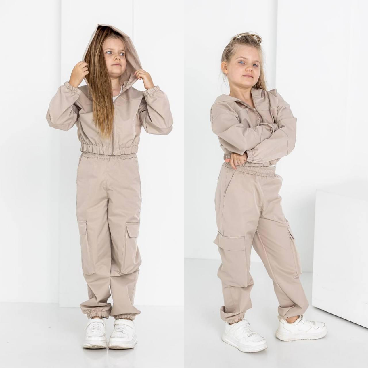 Костюм на Дівчинку 158 см Коттон 003416 Беж, фото 1