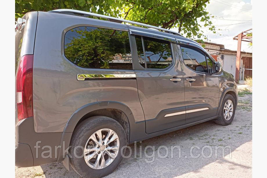 Молдинги здвіжної дверки (2 шт., нерж) для Toyota Proace City