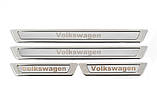 Універсальні накладки на пороги Volkswagen V-1 (4 шт., нерж) для Тюнінг Volkswagen, фото 5