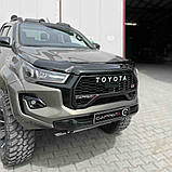 Дефлектор капота 2020- рр. EuroCap для Toyota Hilux 2015- рр, фото 4