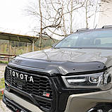 Дефлектор капота 2020- рр. EuroCap для Toyota Hilux 2015- рр, фото 5