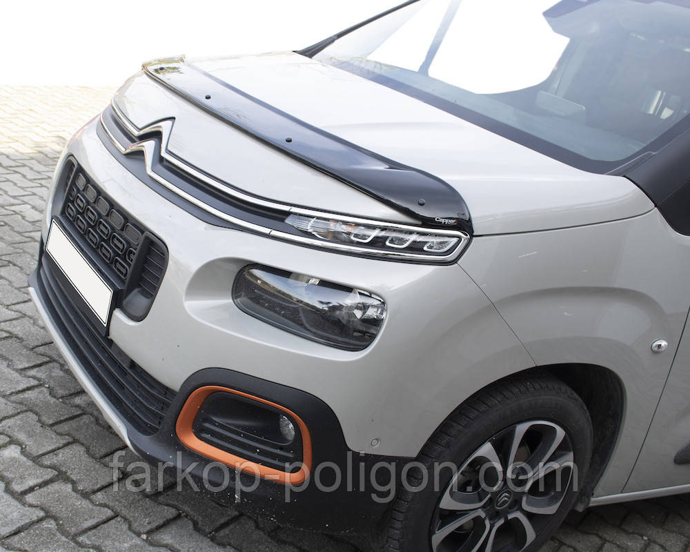 Дефлектор капоту (EuroCap) для Peugeot Partner/Rifter 2019- рр