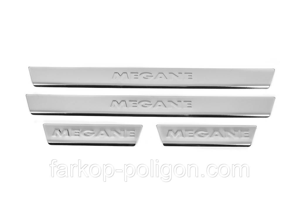 Накладки на пороги Carmos V2 (4 шт, нерж) для Renault Megane IV 2016-2025 рр