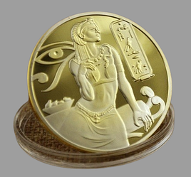 Сувенірна монета - "Богоздішня Ісида" - єгипетський Символ (голд)