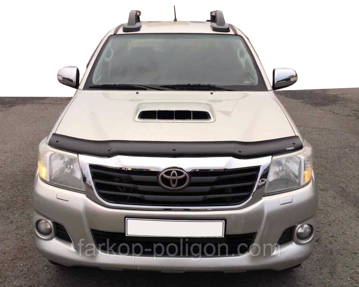 Дефлектор капота 2011-2015 (EuroCap) для Toyota Hilux рр