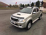 Дефлектор капота 2011-2015 (EuroCap) для Toyota Hilux рр, фото 3