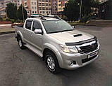 Дефлектор капота 2011-2015 (EuroCap) для Toyota Hilux рр, фото 4