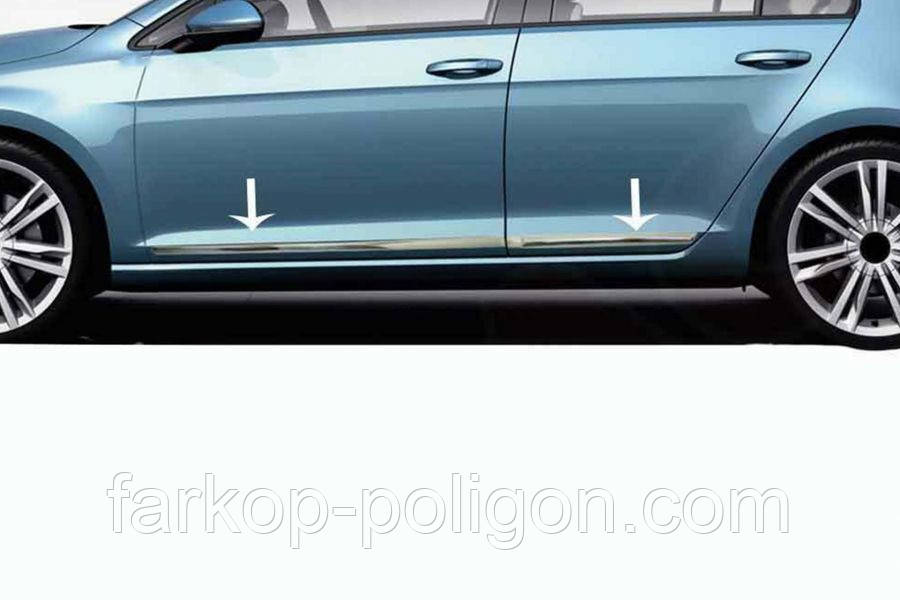 Молдинги дверей (4 шт, нерж) для Volkswagen Tiguan 2007-2016 рр