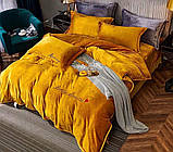 Велюрова постільна білизна Моніка євро комплект/тепла постільна білизна, фото 2
