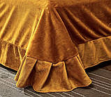 Велюрова постільна білизна Моніка євро комплект/тепла постільна білизна, фото 3