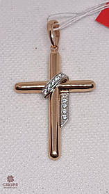 Золотий Хрестик зі вставкою цирконій
