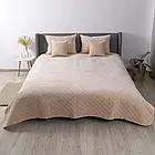 Ветро однотонне покривало ТМ ТЕП "Велюр" пудровий ромб круглий