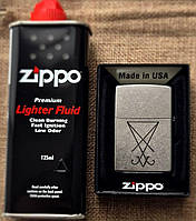 Запальничка бензинова Zippo з гравіюванням магічних талісманів, сакральних символів, пентаграмм