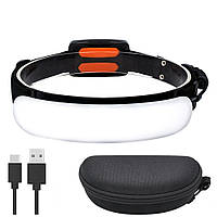 Мощный фонарик налобный на голову Аккумуляторный перезарядной налобник Cob 31 светодиод зарядка USB 5000 мAh