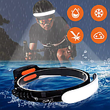 Потужний ліхтарик налобний на голову Акумуляторний перезарядний налобник Cob 31 світодіод Led-ліхтар з зарядкою USB 5000 mAh, фото 9