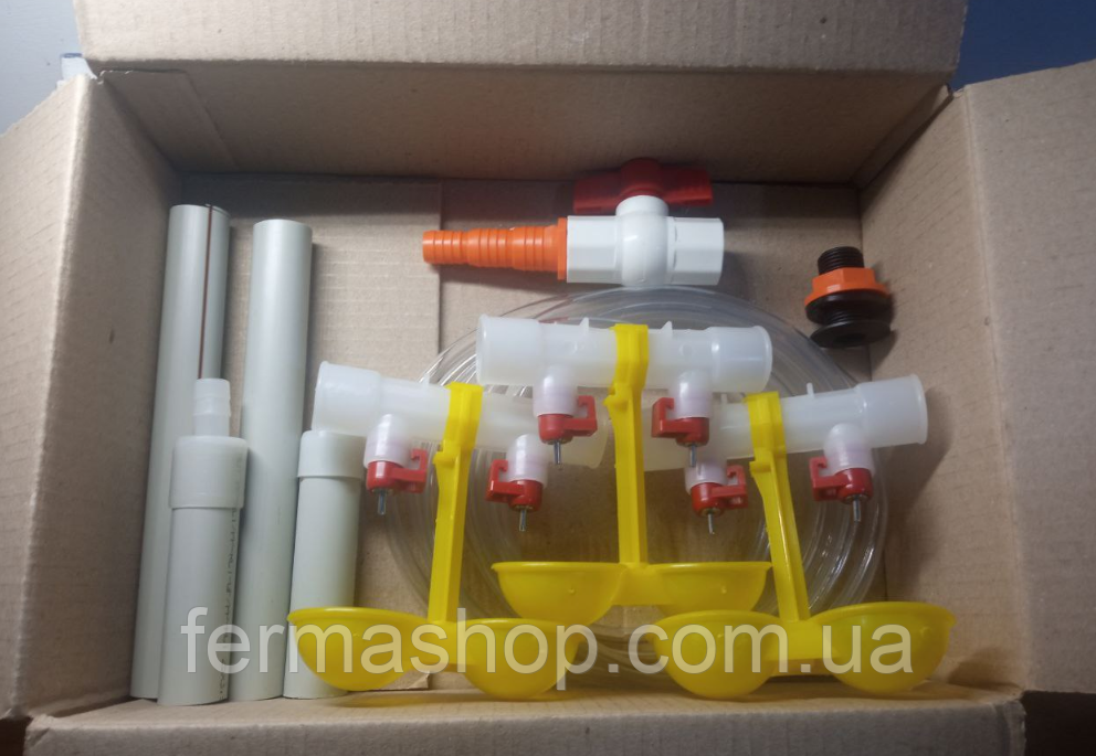Система ніпельного напування на 30 голів - загальна довжина системи 85 см, фото 1