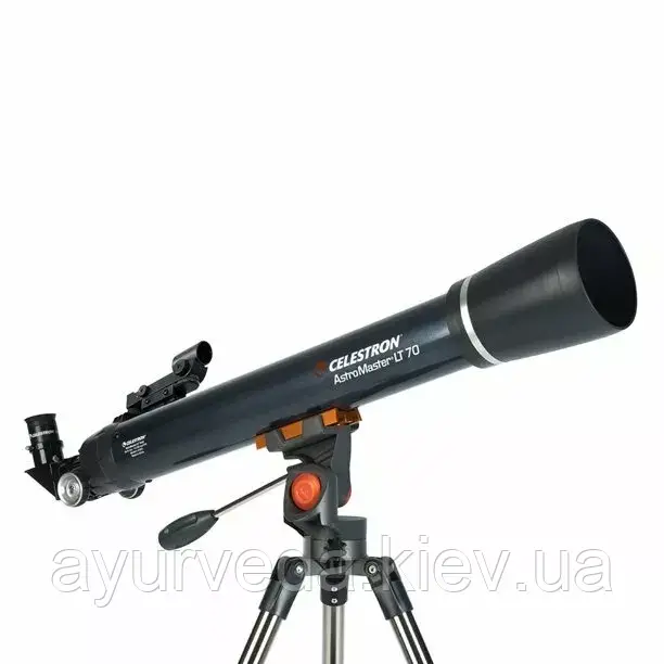 Телескоп Celestron AstroMaster LT 70AZ, ахромат, стійкий штатив, адаптер для телефону та шустер