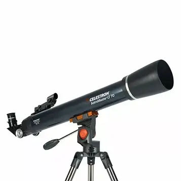 Телескоп Celestron AstroMaster LT 70AZ, ахромат, стійкий штатив, адаптер для телефону та шустер