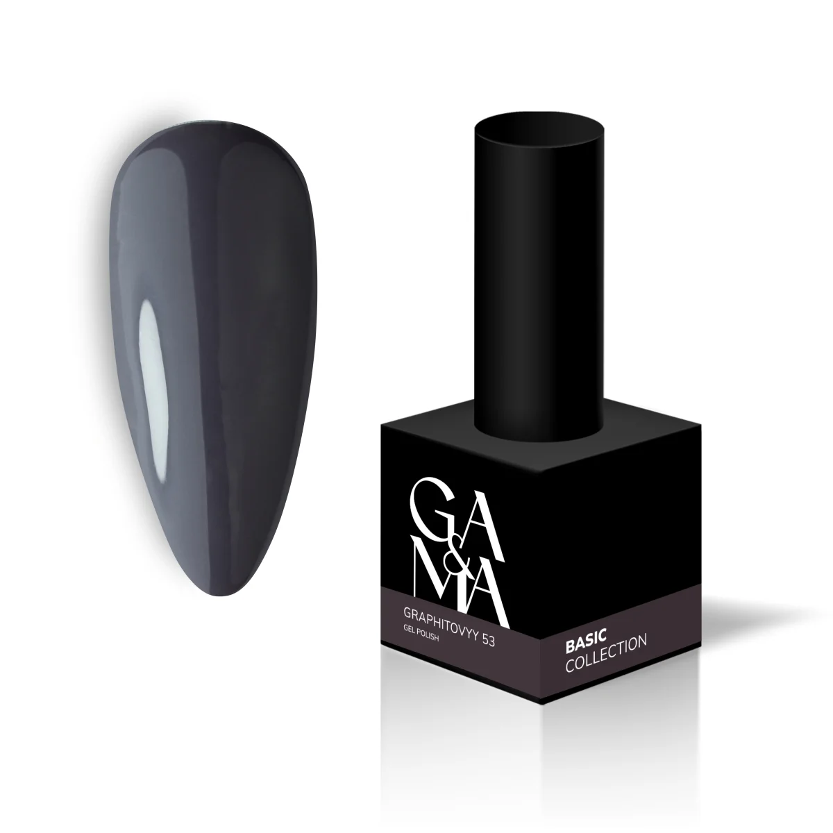 GA&MA Basic collection 053 graphitovyy — гель лак гранатовий. 10 мл