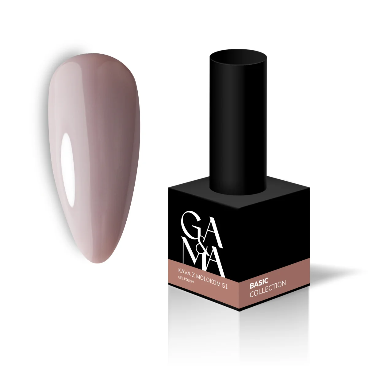 GA&MA Basic collection 051 kava z molokom — гель-лак кава з молоком. 10 мл