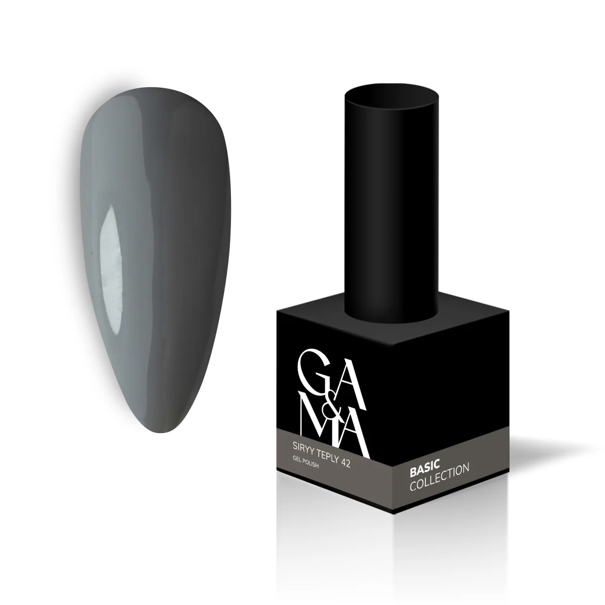 GA&MA Basic collection 042 siryy teply — гель-лак тепло сірий. 10 мл