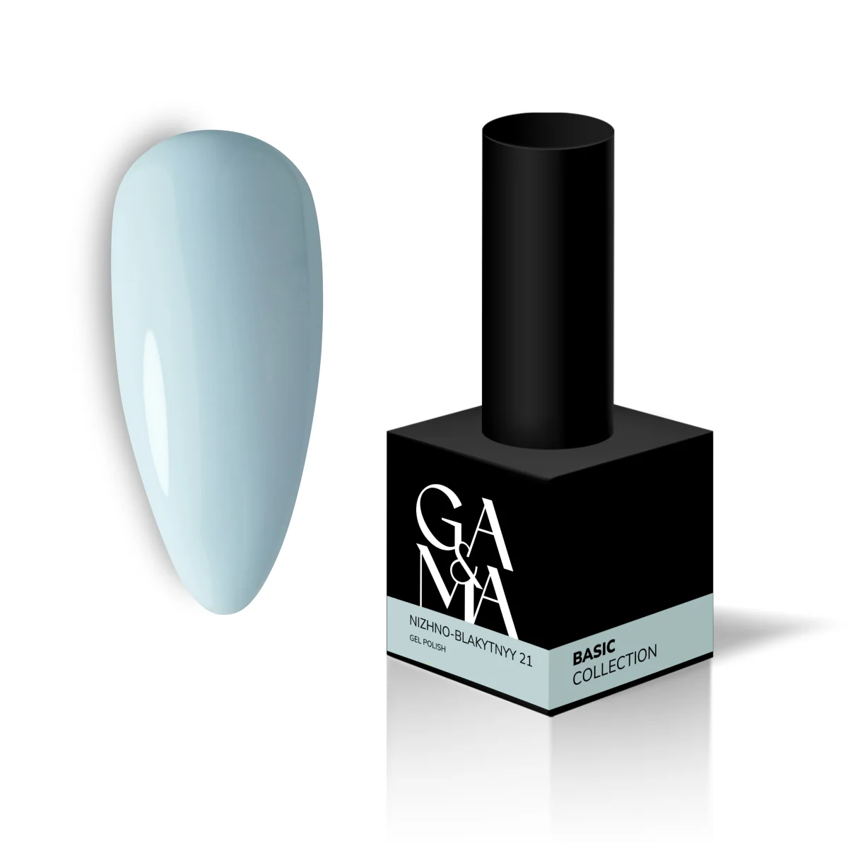 GA&MA Basic collection 021 nizhno-blakytnyy — гель-лак ніжно-синій. 10 мл