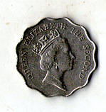 Гонконг › Королева Єлизавета II  2 долара 1990 рік  рік №2361, фото 3