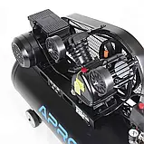 Компресор двоциліндровий ремінний OFBD-100 2.2кВт 402л/хв 8бар 100л (2 крана) + олива 0,5л APRO, фото 6