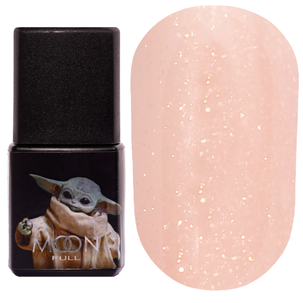 Гель-лак для нігтів Moon Full Baby Yoda BY №07 (теплий бежевий з мікроблиском), 8 мл