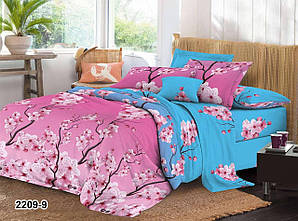 "сакура" постільна білизна євро розмір, нав-кі 70/70 см