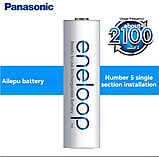 Акумуляторні батарейки АА зарядні Panasonic Eneloop акумулятор 2000 mAh 4 шт, фото 5