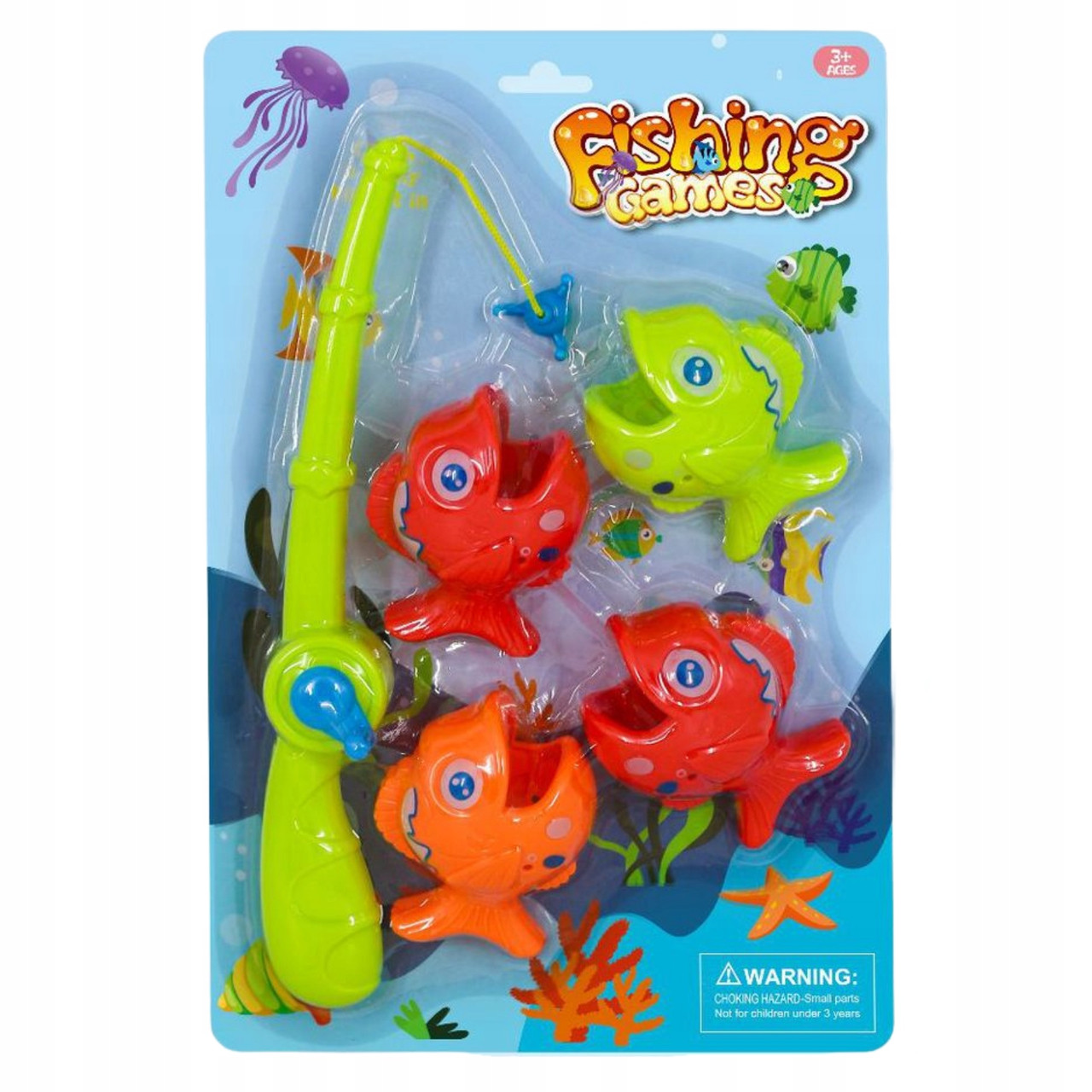 Игровой набор рыбака Fishing Games РИБАЛЬСЬКИЙ НАБІР 4 ШТ. ВУДКА ІГРАшКА ДЛЯ ВАННи ГРА НА СПРИТНІСТЬ