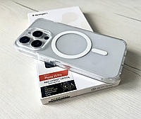 Чохол iPhone 15 PRO MAX Spigen Magsafe Neo Hybrid case Magnetic чохол прозорий на айфон Crystal clear