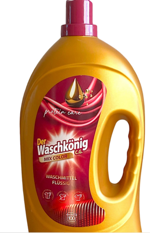Гель для прання Waschkonig Mix Color 100 прань, 3л, фото 1
