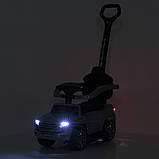 Каталка-толокар з батьківською ручкою та пультом керування 6054BLR, білий, фото 9