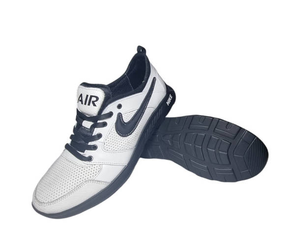 Шкіряні кросівки Nike літні чоловічі спортивні кросівки перфораці білі 39-46 43, фото 1