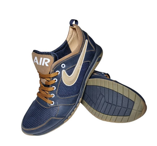 Шкіряні кросівки Nike літні чоловічі спортивні кросівки перфорація Синьо-коричневі розміри 39-46 44, фото 1