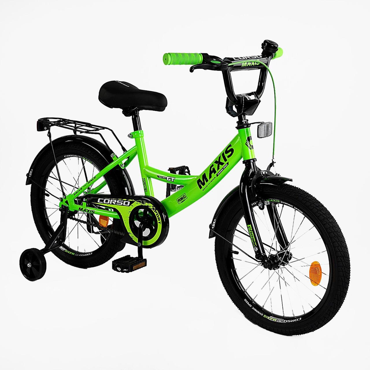 Двоколісний велосипед Corso Maxis CL 16 дюймів, салатовий 16192