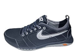 Шкіряні кросівки Nike літні чоловічі спортивні кросівки перфораці Чорно-сірі розміри 39-46, фото 3