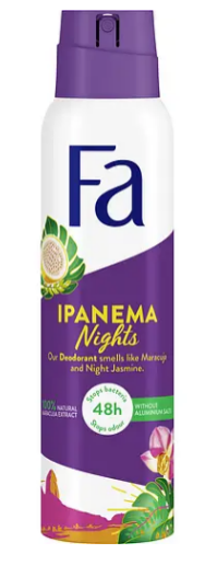 Дезодорант-спрей Fa Ipanema Night Маракуйя та Нічний жасмин, 150 мл