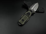 Ніж ручної роботи «Grave #4» (Грейв #4) з піхвами з кайдексу N690/61 HRC., фото 5