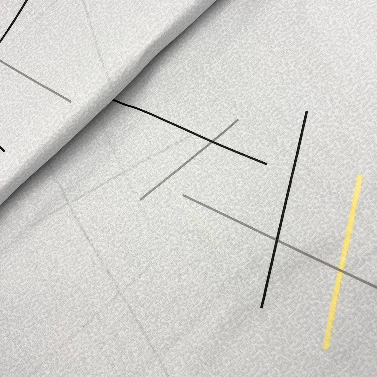 Бязь Gold бавовняна абстракція 21 на світло-сірій текстурі 220см, фото 1