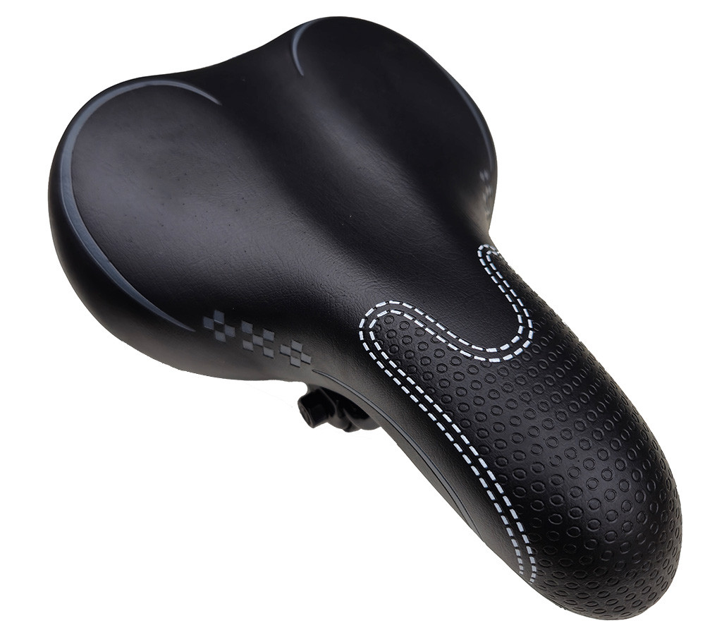 Сідло велосипедне JET AZ-300BF-B1 Комфорт, на пружинах, 265х195 мм, фото 1