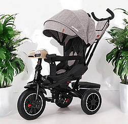 Детский трехколесный велосипед Tilly Cayman T-381/7, сиденье 360 °, надувные колеса