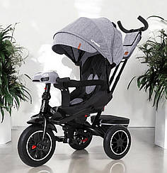 Детский трехколесный велосипед Tilly Cayman T-381/7, сиденье 360 °, надувные колеса