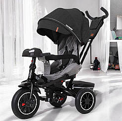 Детский трехколесный велосипед Tilly Cayman T-381/7, сиденье 360 °, надувные колеса